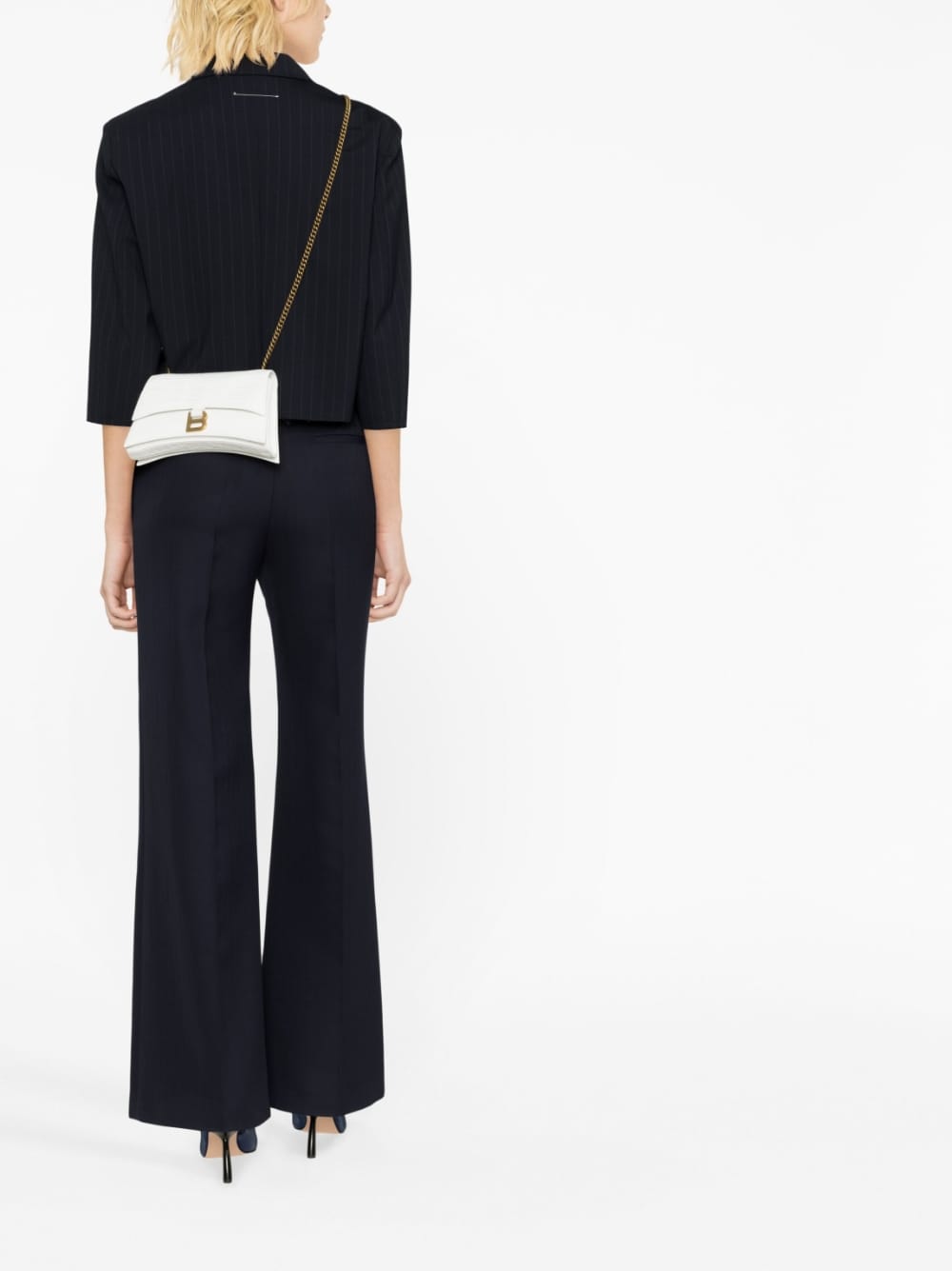 Ba*len*cia*ga crush crocodile-embossed shoulder bag