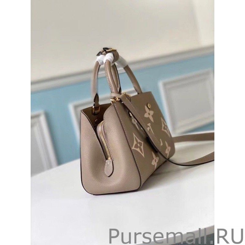 Montaigne BB Bag In Tourterelle Gray Leather M45489