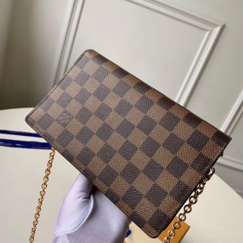 Vavin Chain Wallet Damier Ebene N60221