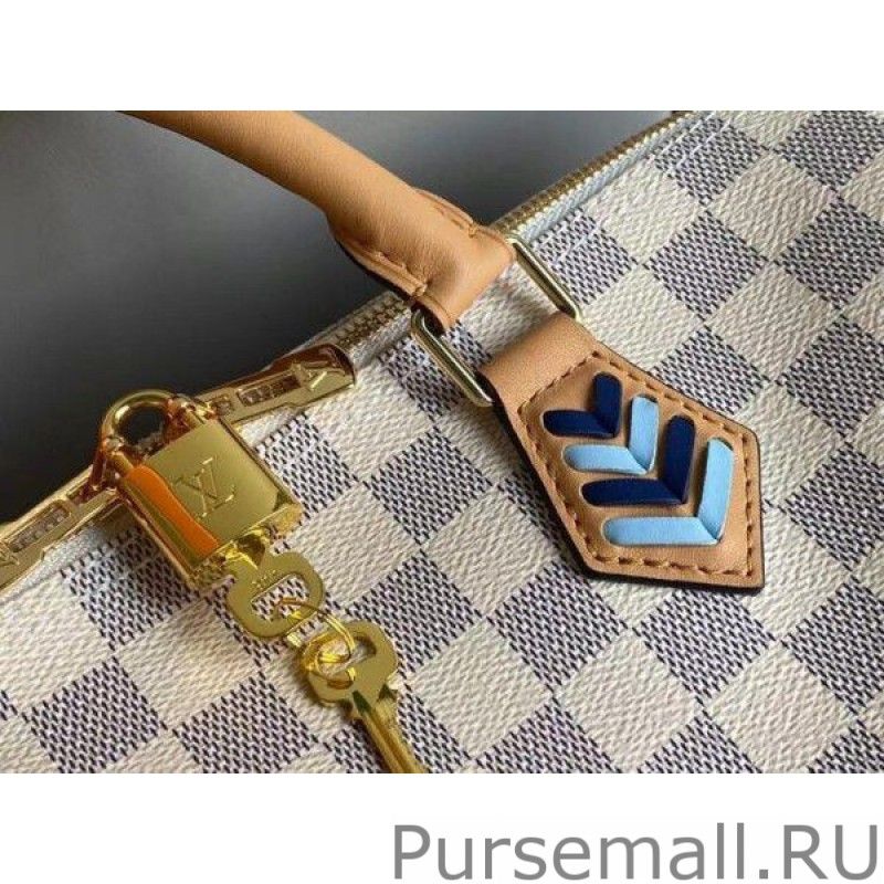 Damier Azur Speedy Bandouliee 30 With Braided Strap N50054