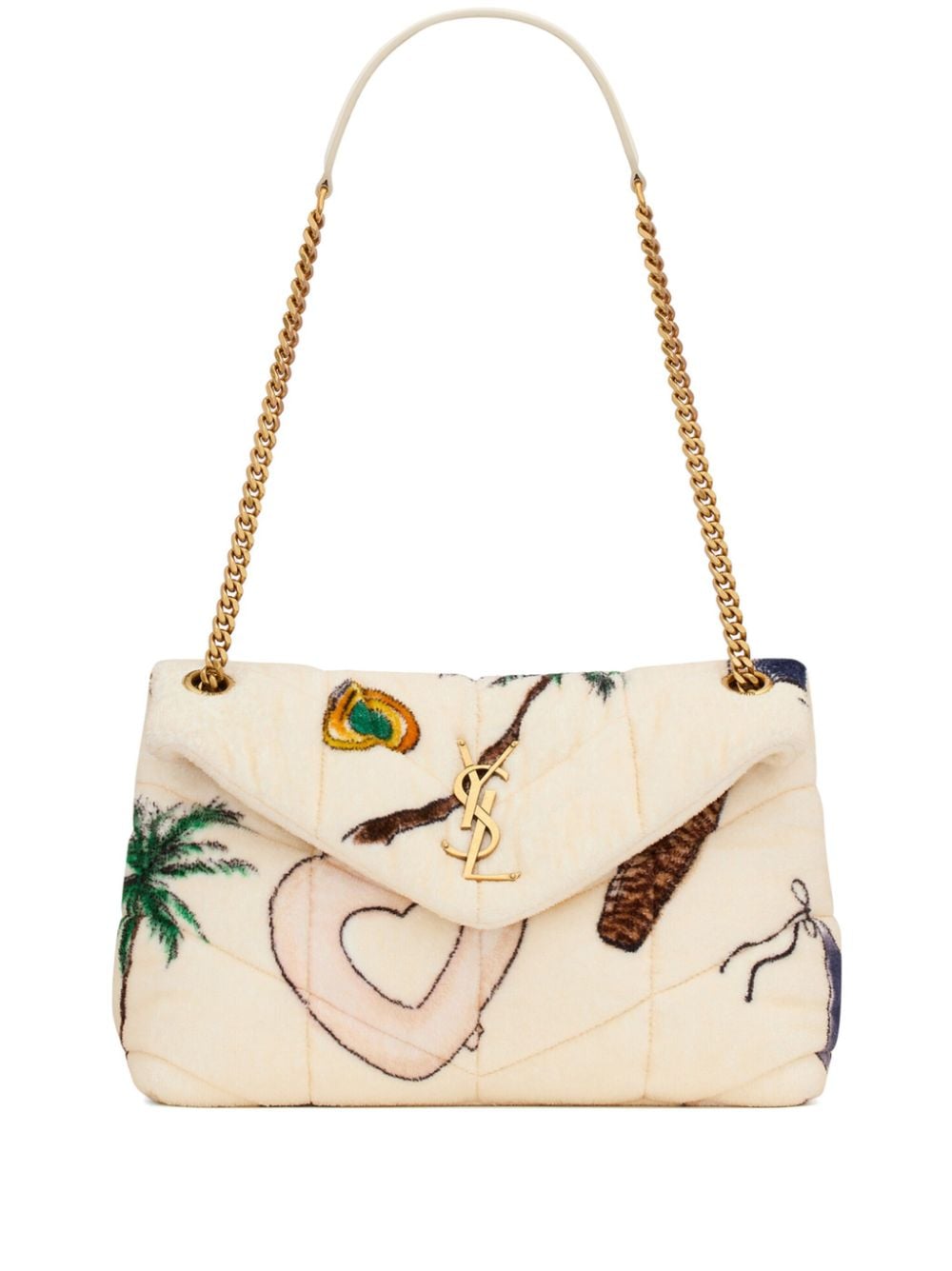 Saint Laurent small Puffer printed shoulder bag