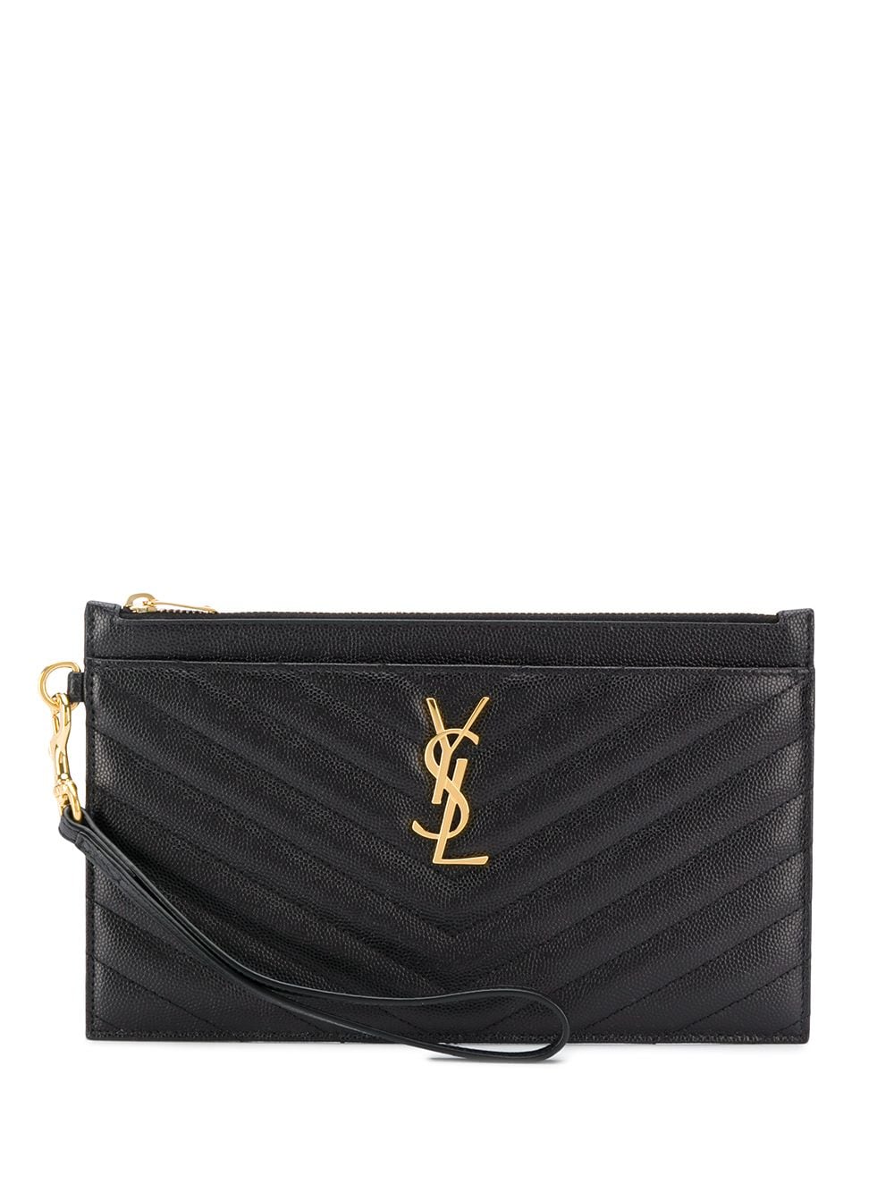 Saint Laurent monogram chain quilted clutch