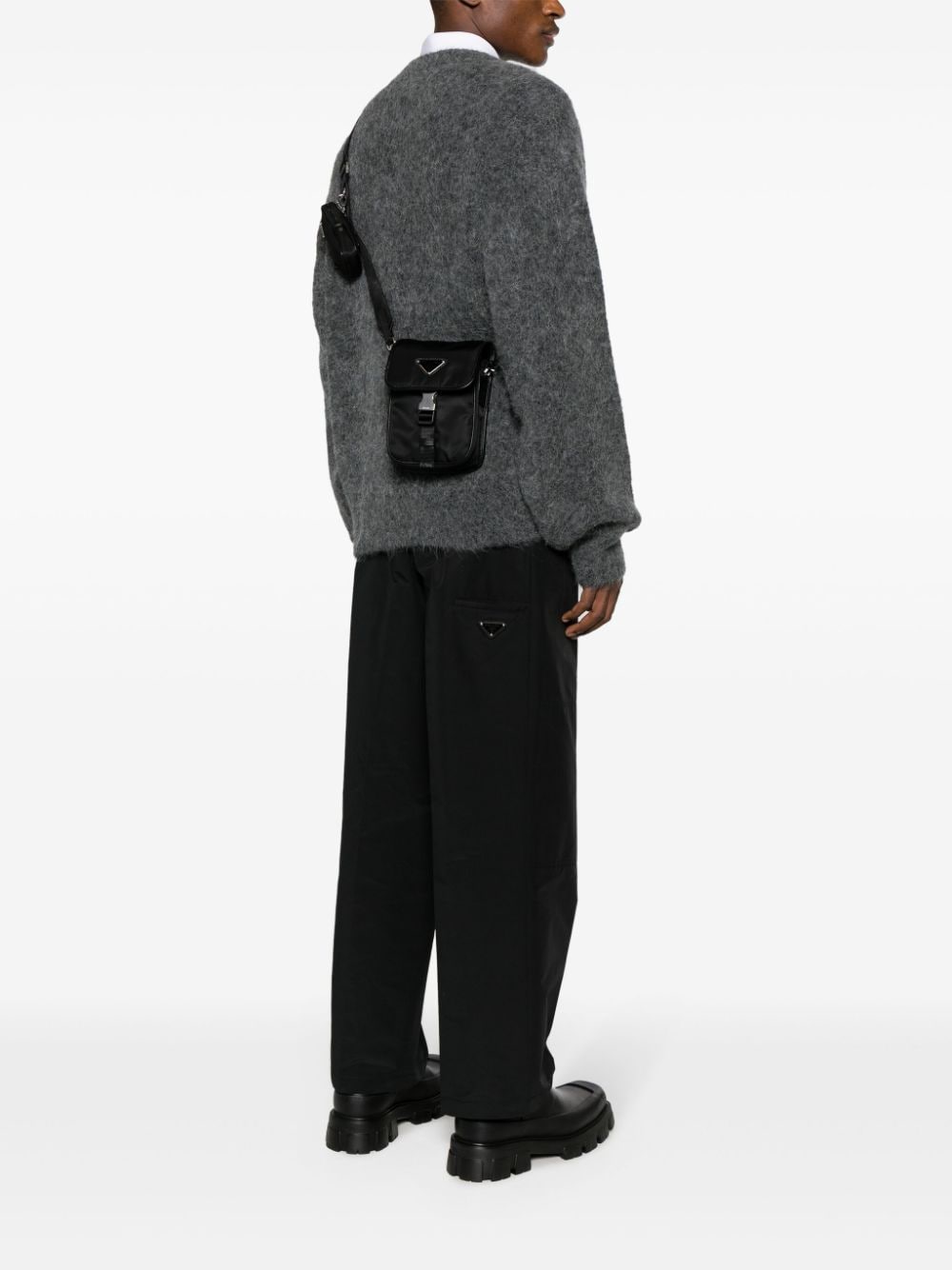 Pra*a re-nylon flap messenger bag