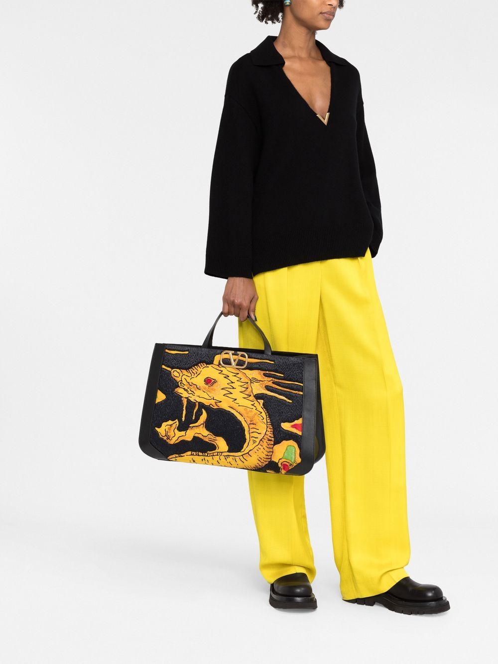 Valentino Garavani Drago Re-Edition VLogo embroidered tote bag