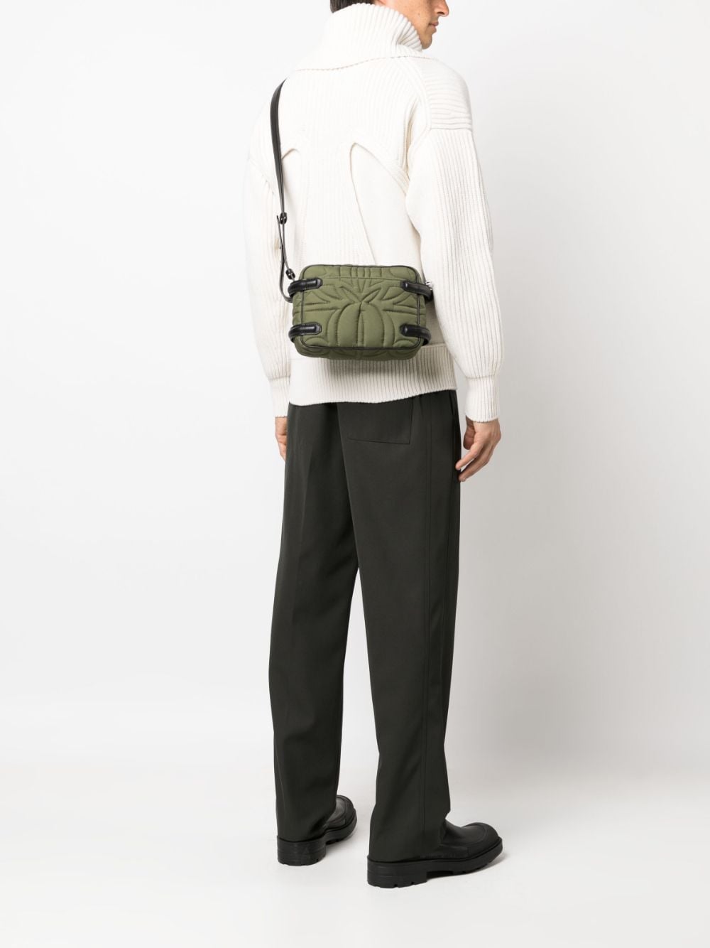 Alexander McQueen The Harness quilted camera bag