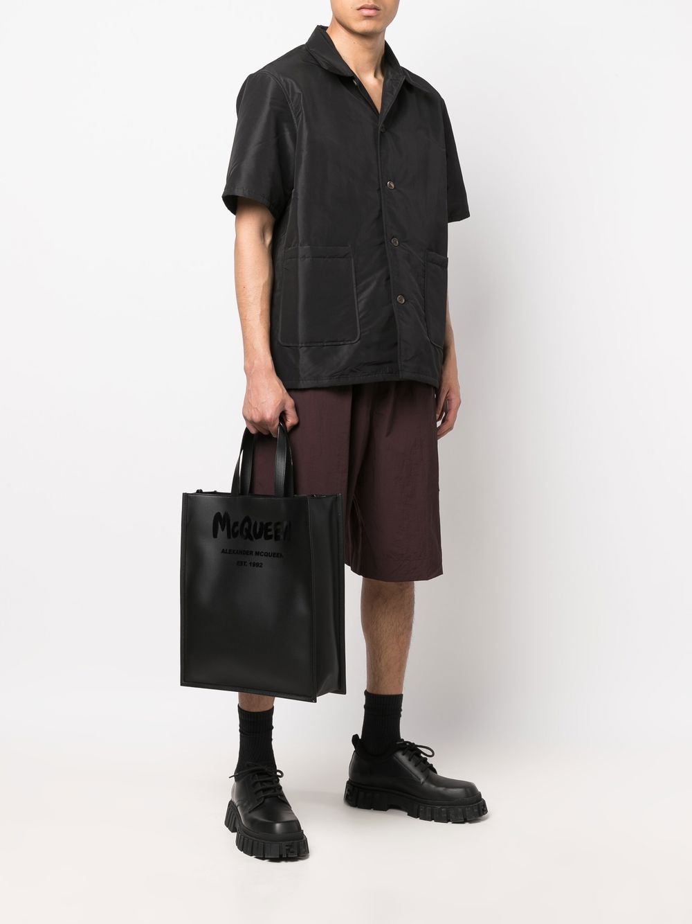 Alexander McQueen logo-print tote bag