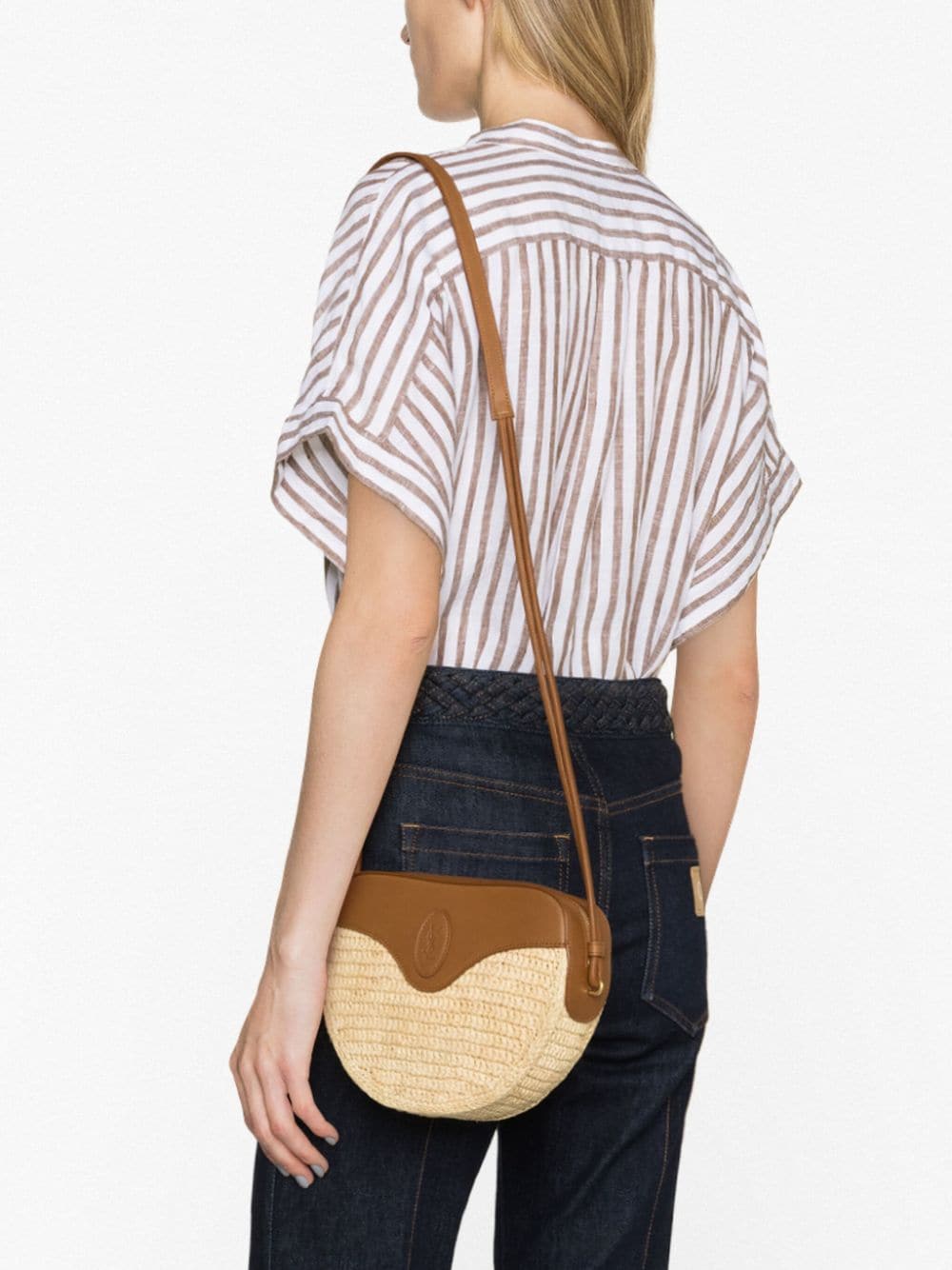 Saint Laurent Le Coeur raffia crossbody bag