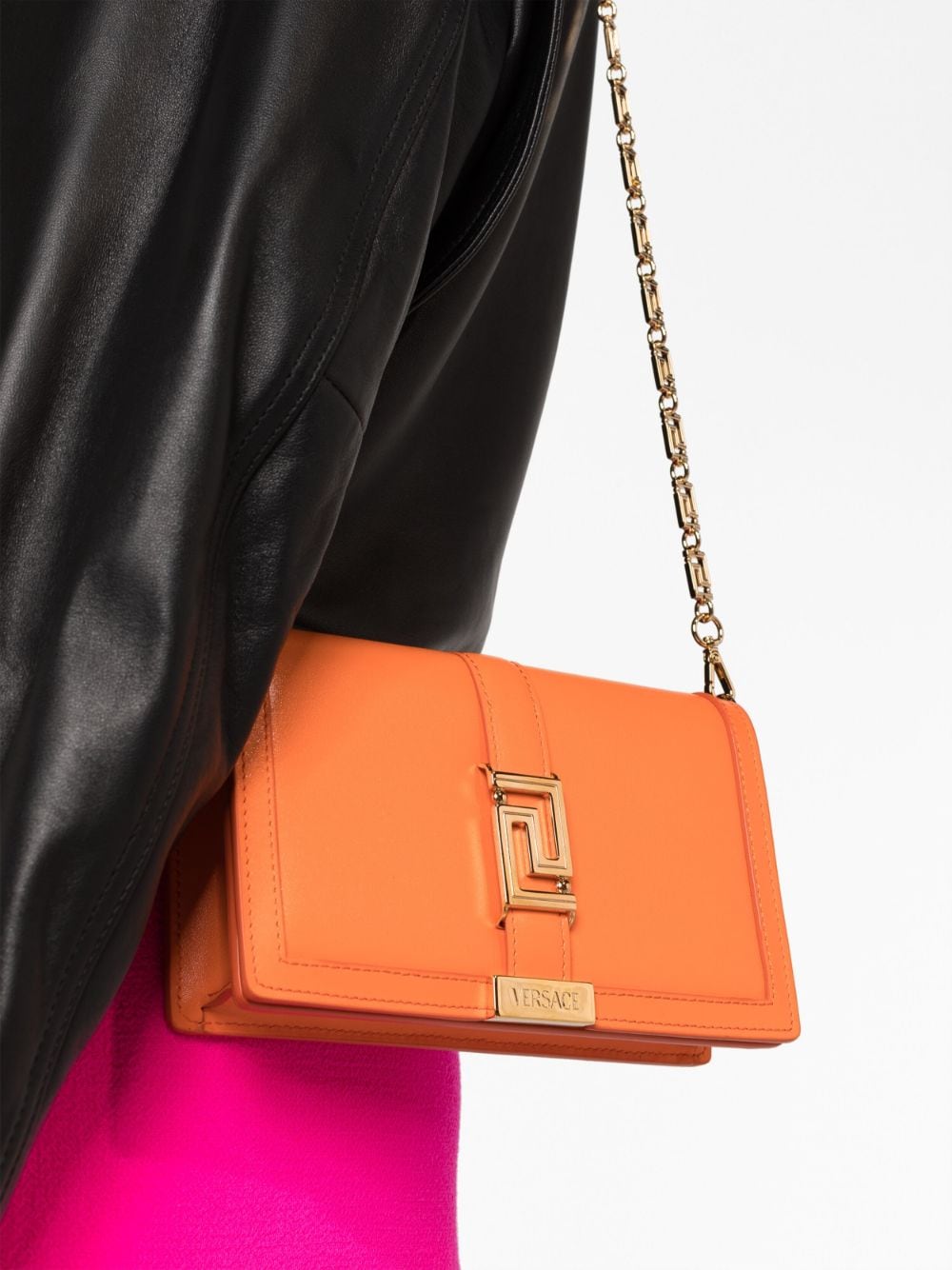Versace mini Greca Goddess leather crossbody bag
