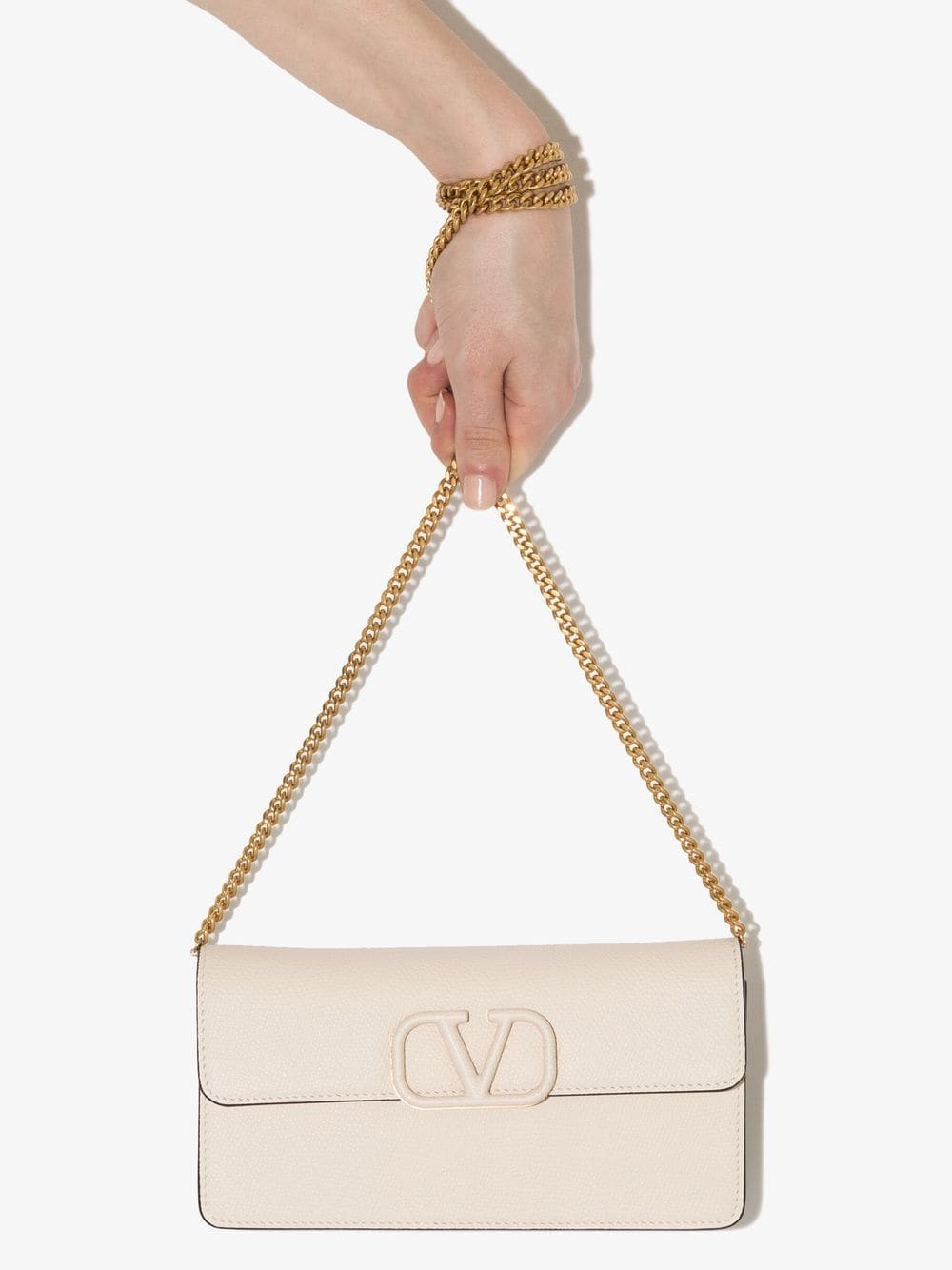 Valentino Garavani VLogo Signature leather chain wallet