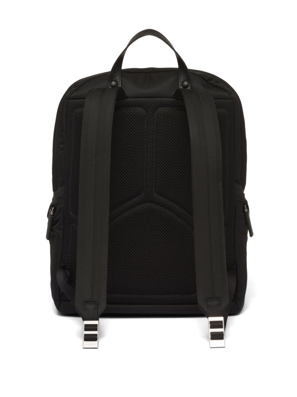 Pra*a triangle-logo zipped backpack