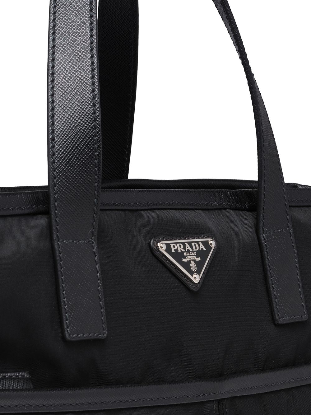 Pra*a multi-pocket logo tote bag