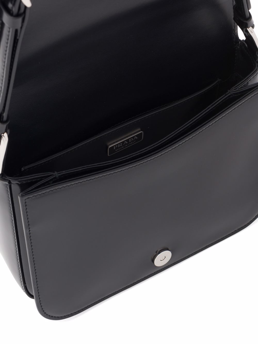 Pra*a brushed leather shoulder bag