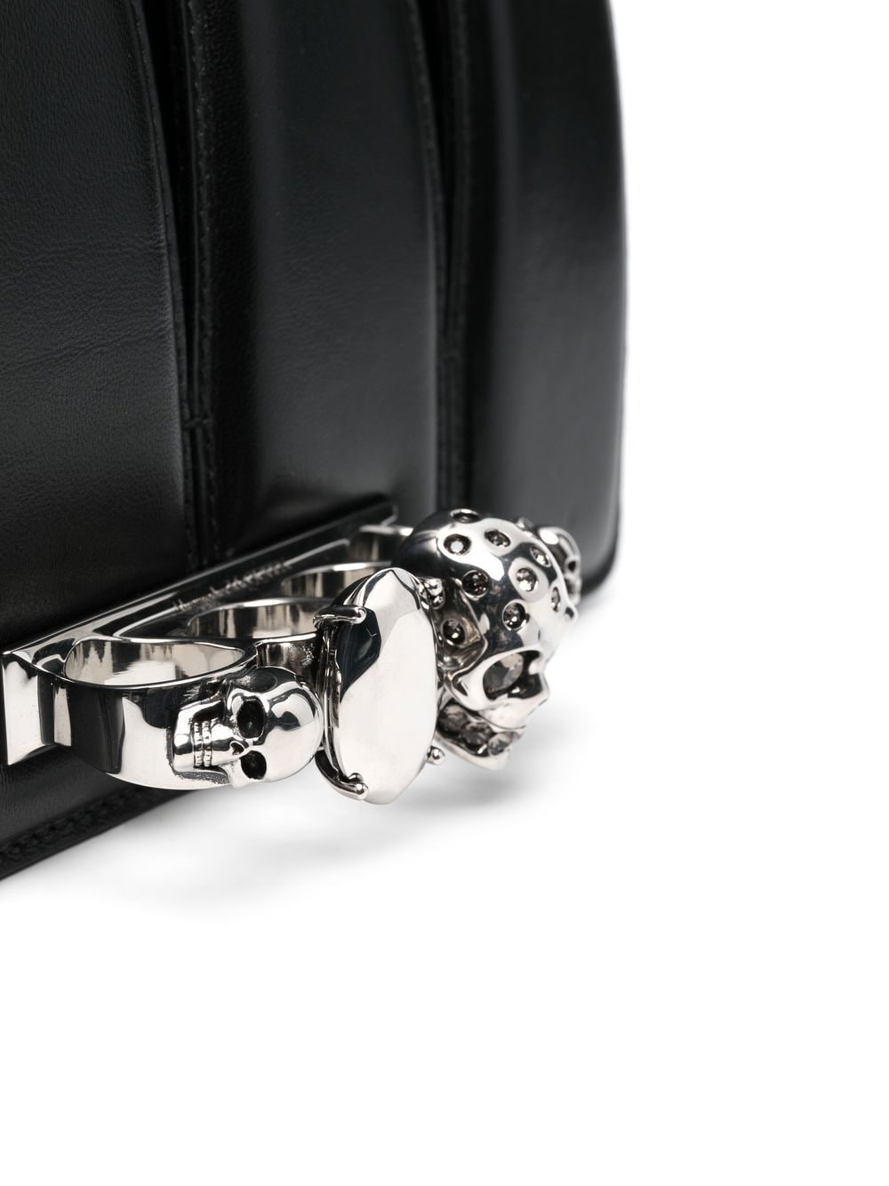 Alexander McQueen skull-ring detail shoulder bag