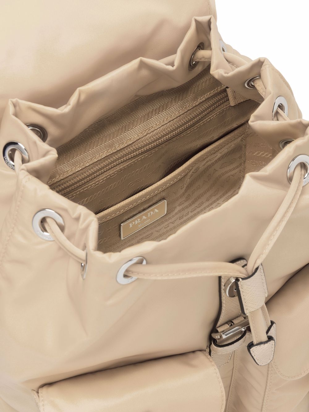 Pra*a small logo-plaque backpack