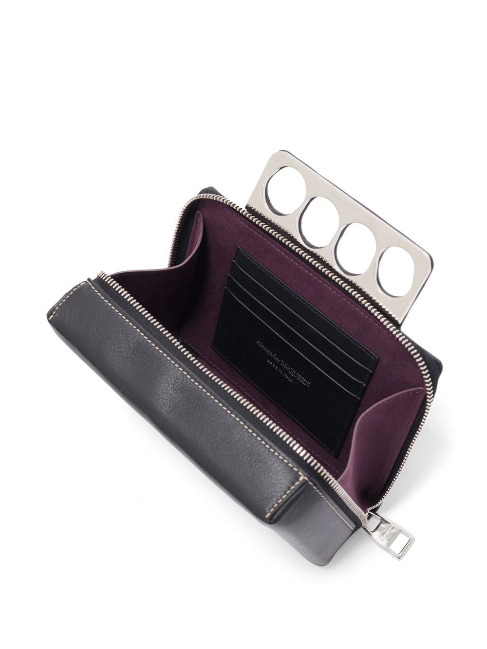 Alexander McQueen logo-lettering leather mini bag
