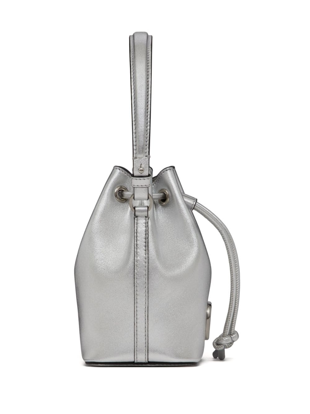 Valentino Garavani mini VLogo Signature metallic bucket bag
