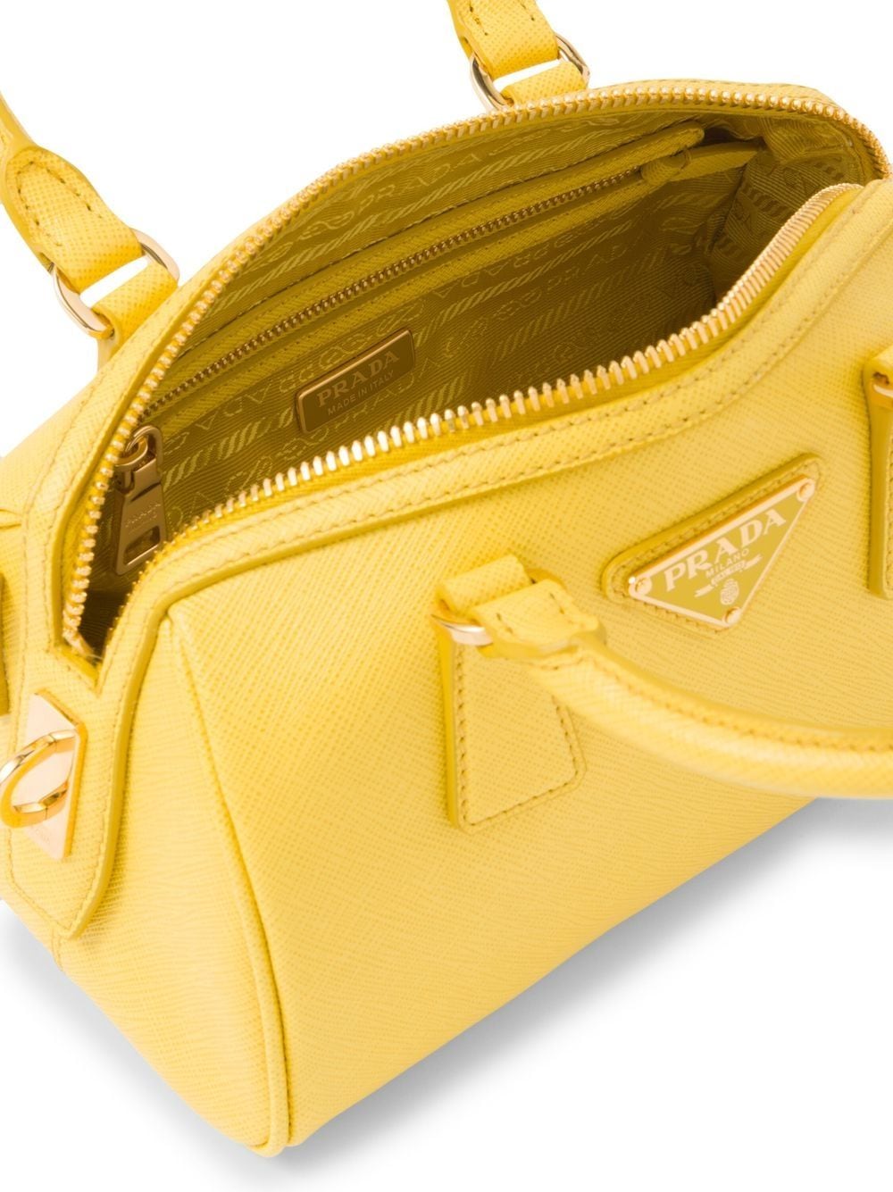 Pra*a leather top handle bag