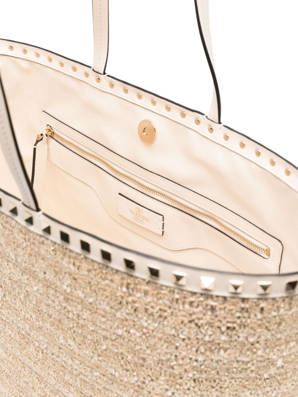 Valentino Garavani Rockstud metallic tote bag