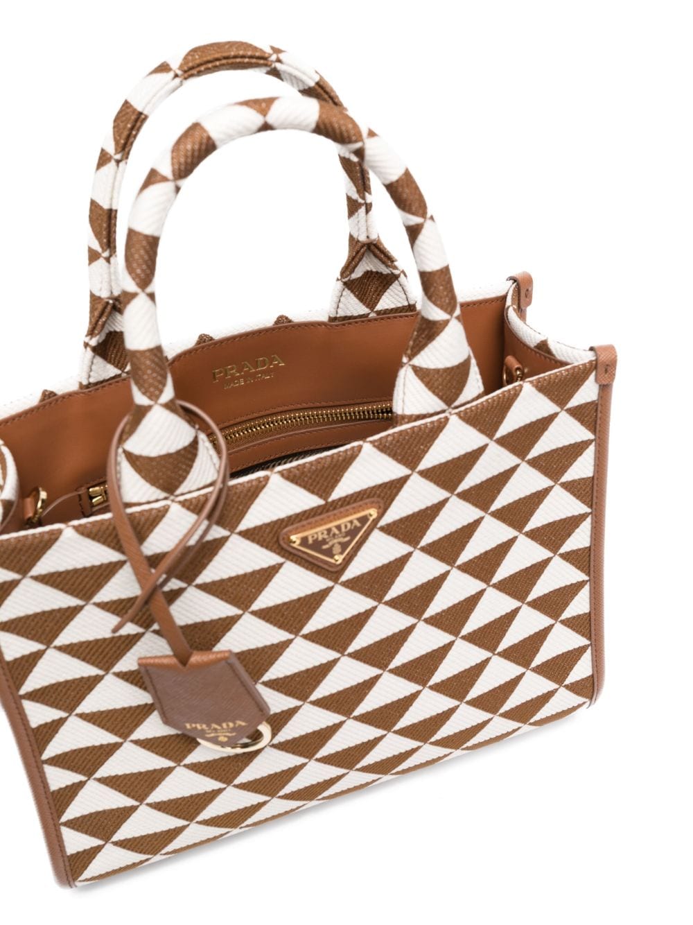 Pra*a small symbole jacquard tote bag