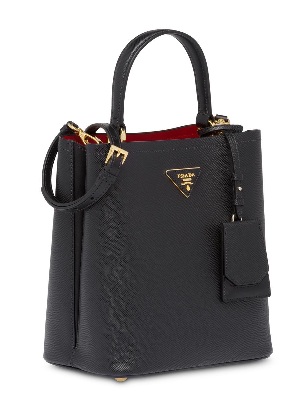 Pra*a double saffiano leather tote