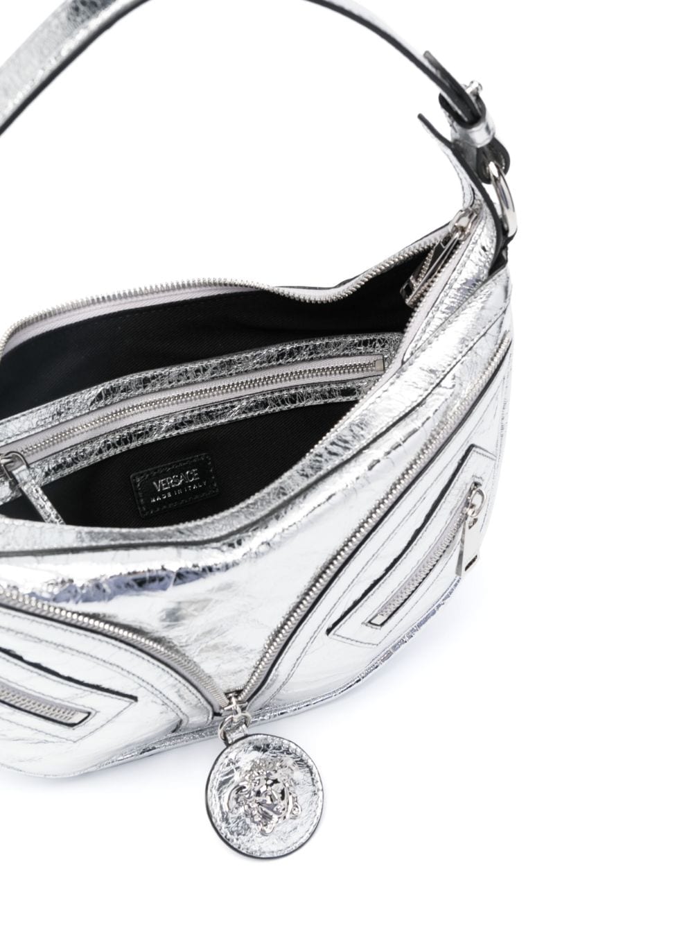 Versace small Repeat metallic shoulder bag
