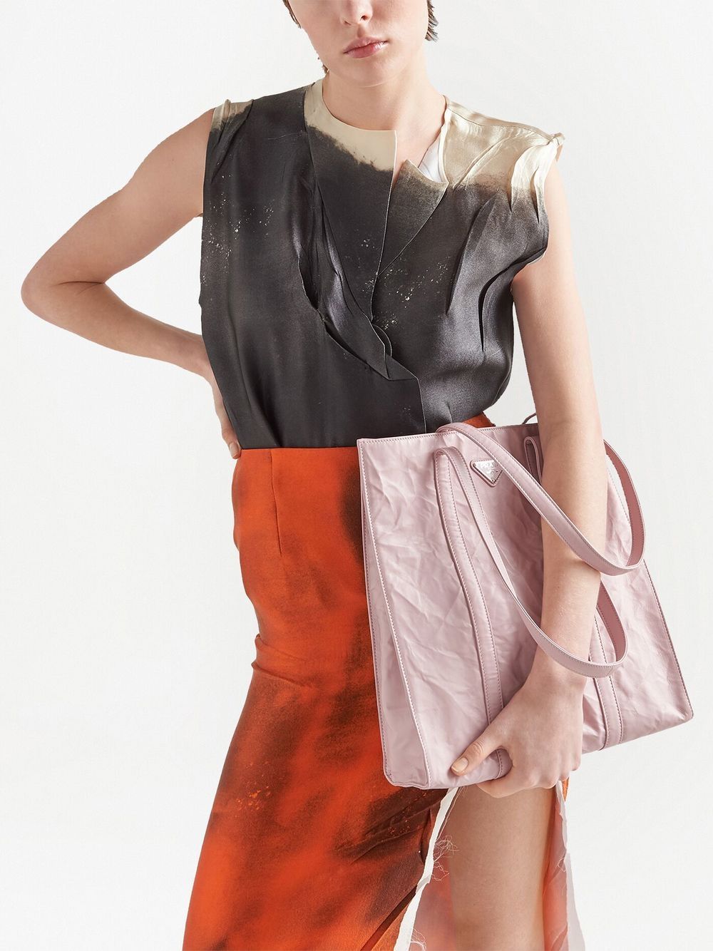 Pra*a nappa-leather tote bag