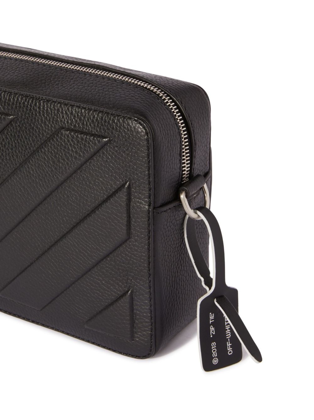 Off-White Diag-stripe leather camera bag