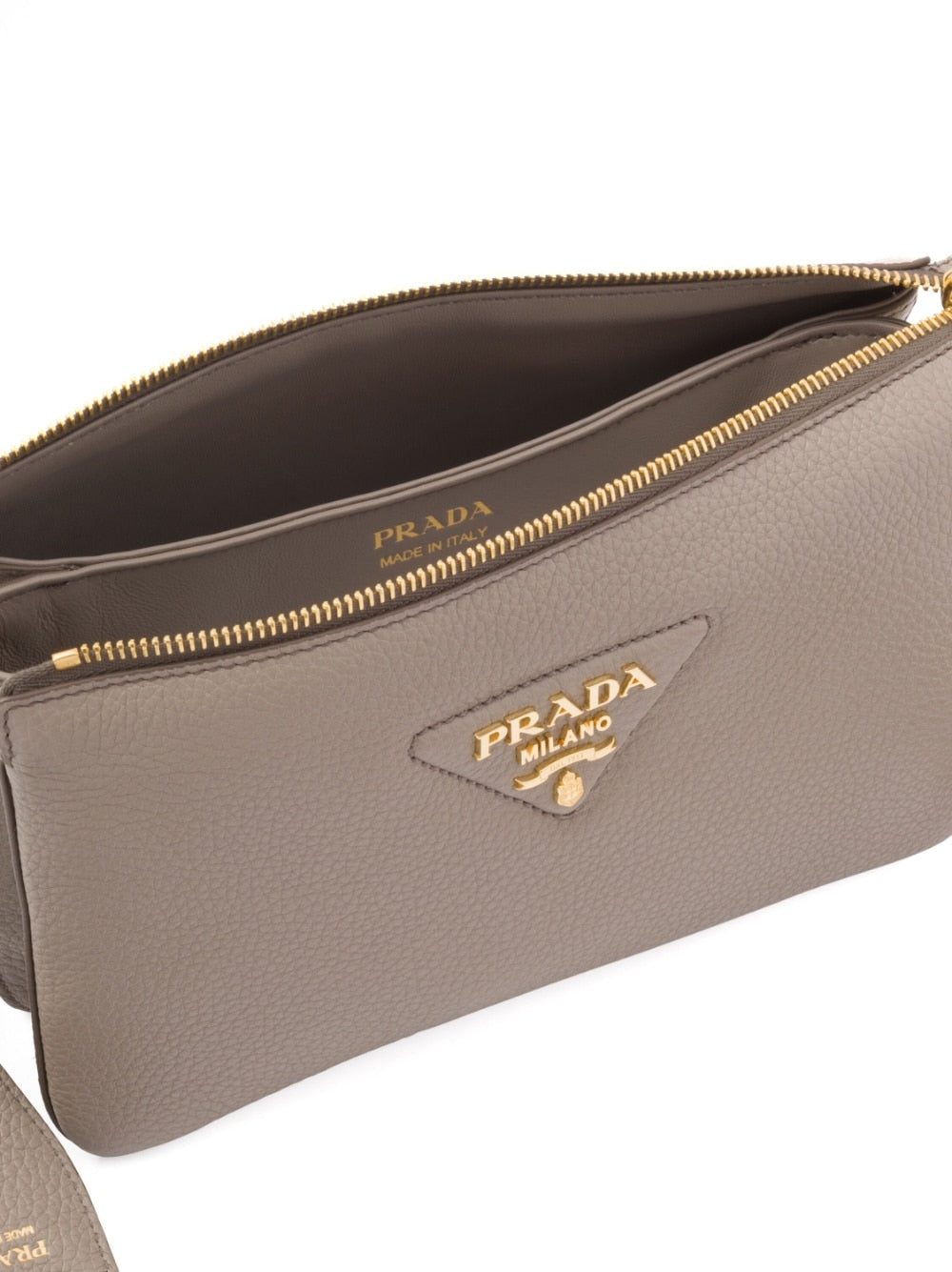 Pra*a leather shoulder bag