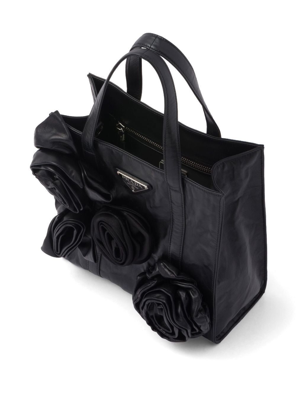 Pra*a mini floral-appliqué tote bag